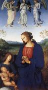 Pietro Perugino The Virgin and Child with an Angel china oil painting reproduction